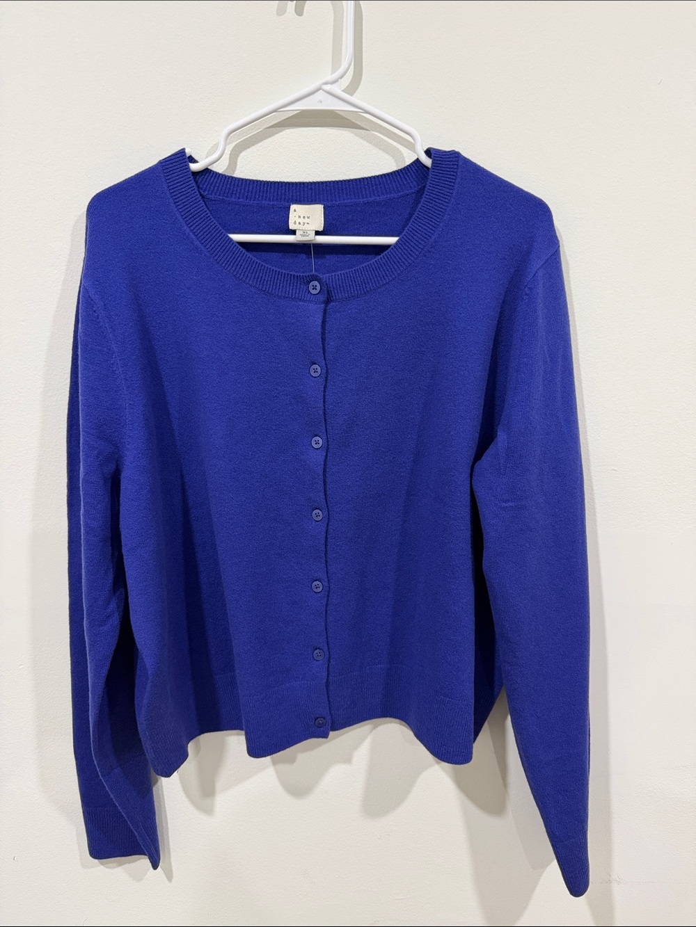 NWT a new day Royal Purple Button Cardigan